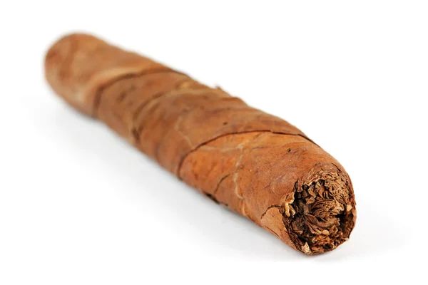 Cigarros Hechos Mano Habana Aislados Sobre Fondo Blanco — Foto de Stock