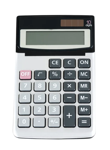 Elektronischer Taschenrechner Aus Kunststoff Auf Weißem Hintergrund — Stockfoto