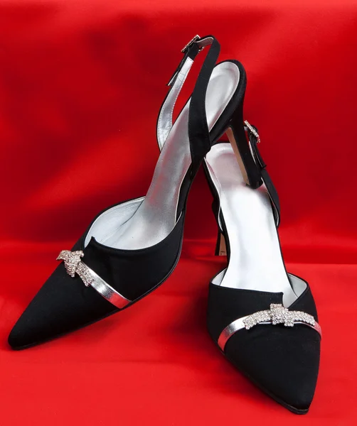 Par de zapatos de mujer negros — Foto de Stock