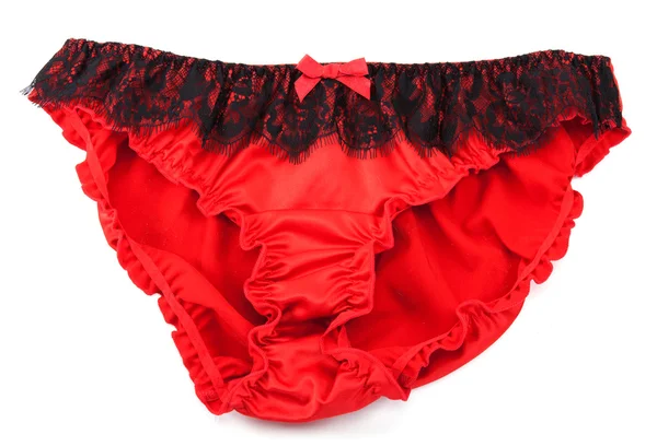 女性的红色蕾丝内裤 — 图库照片