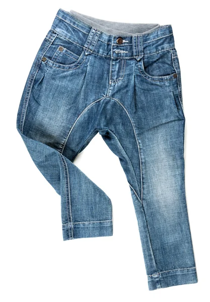 Modré džínové kalhoty — Stock fotografie