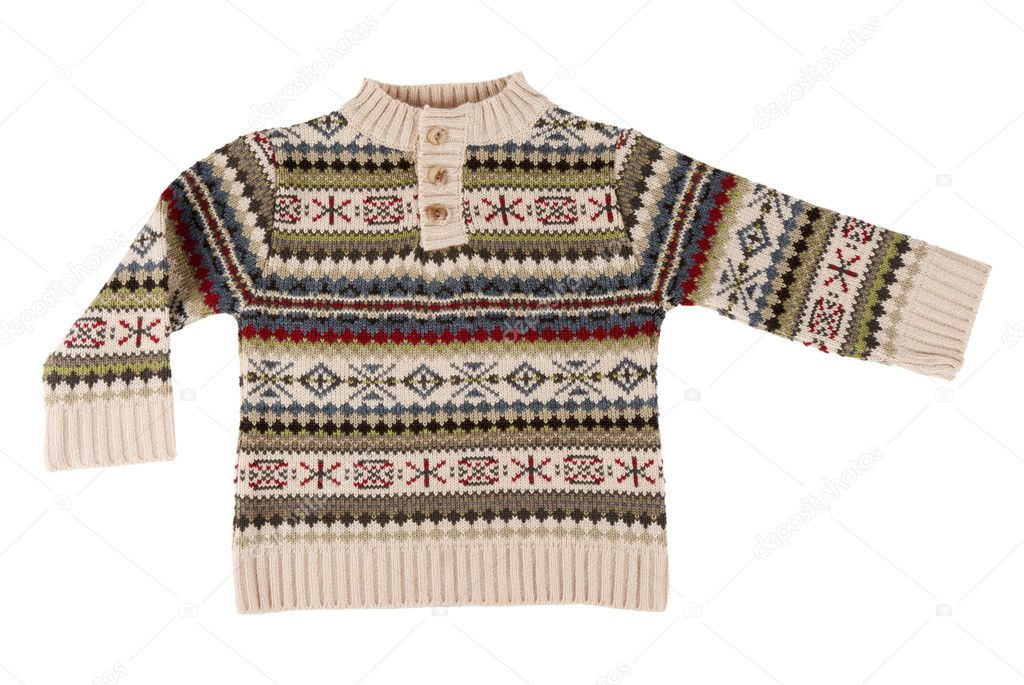 Sweater with a pattern on a white background
