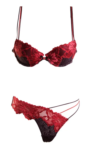 Set of black and red lingerie — Stock Photo, Image