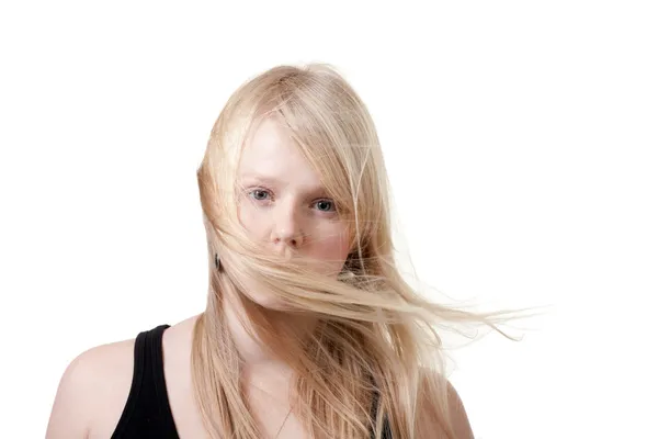 Blond hair is developing — Stock Photo, Image