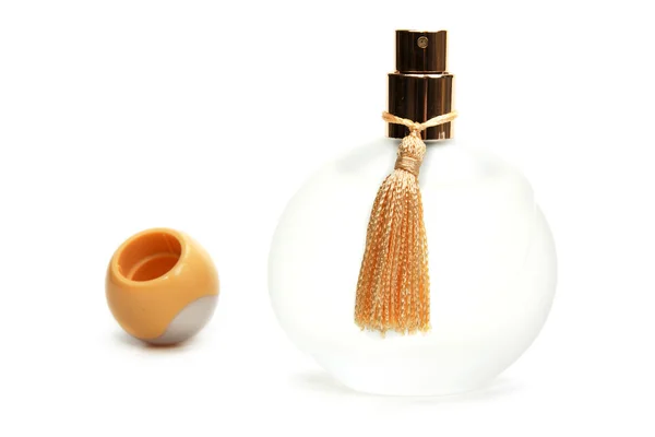 Beyaz parfüm şişesi — Stok fotoğraf