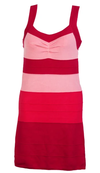 赤い縞模様のドレスをニット — ストック写真