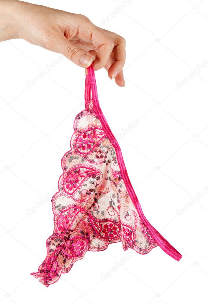 Woman Holding Underwear stock photo. Image of hand, pants - 210446316