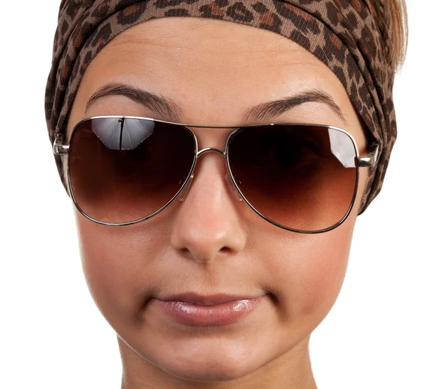 Porträtt av en flicka med glasögon — Stockfoto