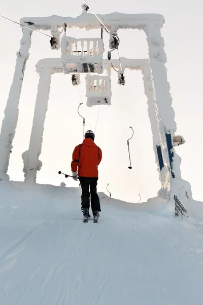 人のスキー — ストック写真