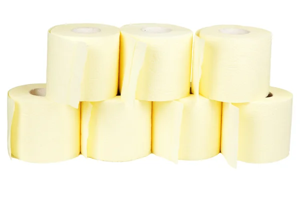 Siedem rolki papieru toaletowego — Zdjęcie stockowe