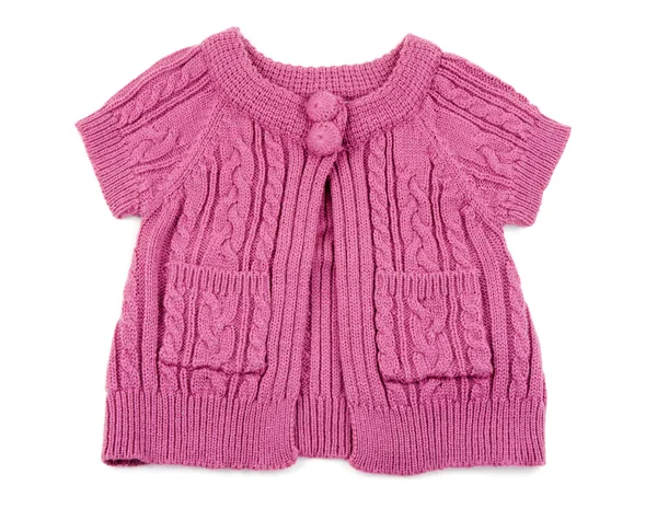 Robe bébé tricotée rouge — Photo