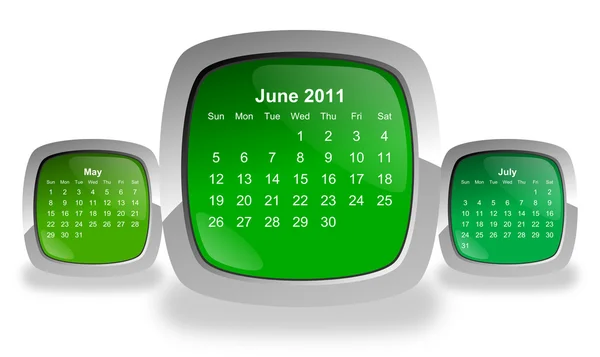 Calendar for year 2011, 2012, 2013, 2014, 2015 — Stock