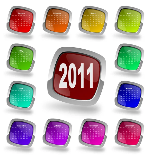 Календар на 2011 рік — стокове фото