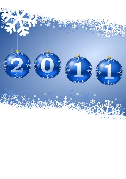 Ilustracja nowy rok 2011 — Zdjęcie stockowe