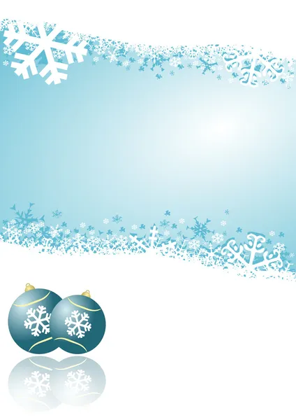 Blå jul bakgrund med snöflingor — Stockfoto