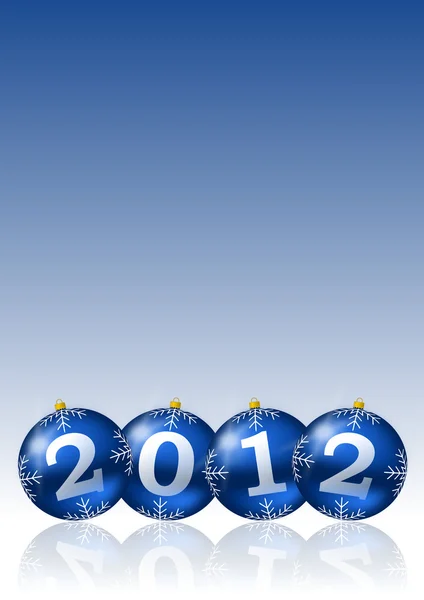 Ilustracja nowy rok 2011 z bombki — Zdjęcie stockowe