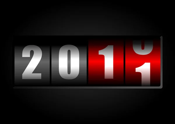 2011 新的一年计数器 — 图库照片