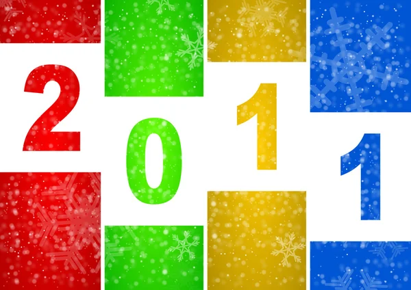 2011 nytt år illustration — Stockfoto