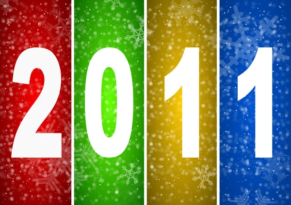 2011 nuovo anno illustrazione — Foto Stock