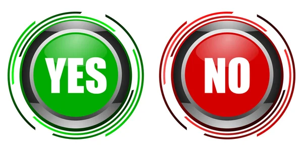 stock image Yes and no glossy button set