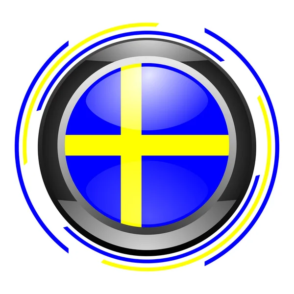 Шведский глянцевый значок — стоковое фото