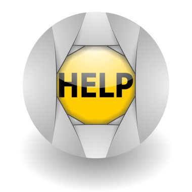 Help glosssy icon clipart