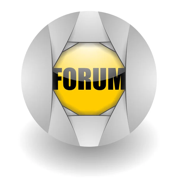 Forum Stahl glänzende Ikone — Stockfoto