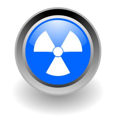Nuclear steel glosssy icon clipart