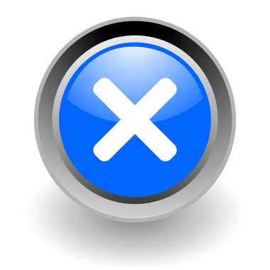 Cancel steel glosssy icon clipart