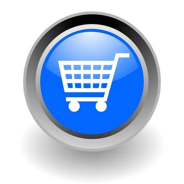 Alışveriş grafik çelik glosssy simgesi — Stok fotoğraf
