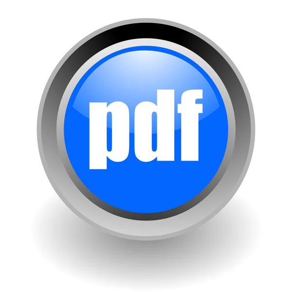 PDF stål glosssy ikon — Stockfoto