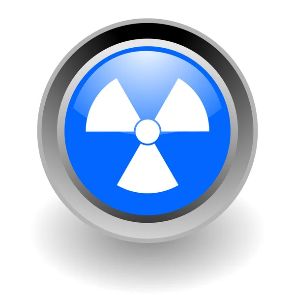 Icono brillante de acero nuclear —  Fotos de Stock