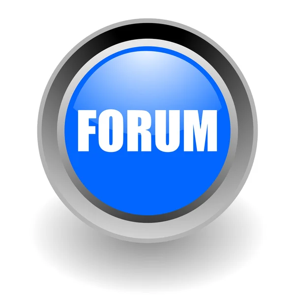 Forum steel glosssy icon — Stock Photo, Image