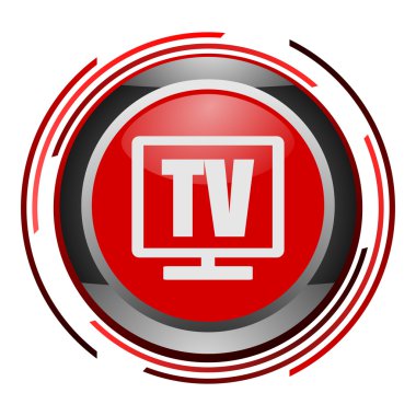 Tv glossy icon clipart