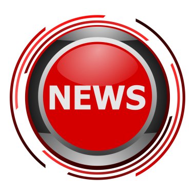 News glossy icon clipart