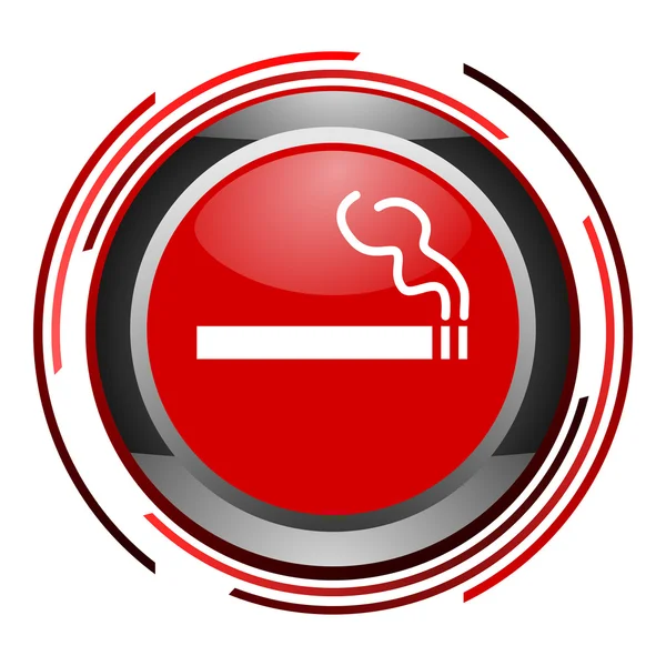 Smoke area glossy icon — Stock Photo, Image