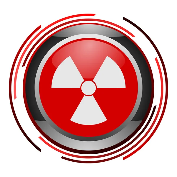 Ядерный глянцевый значок — стоковое фото