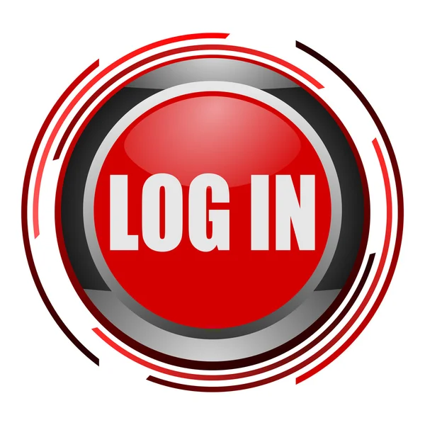 stock image Log in glossy icon