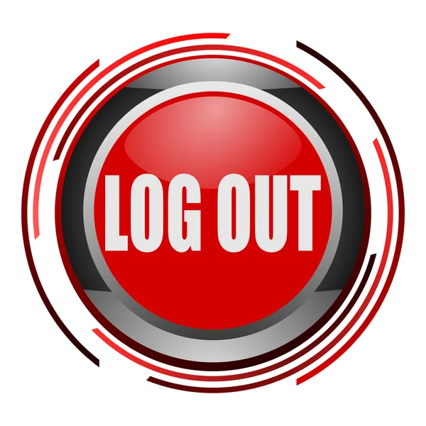 Stock image Log out glossy icon