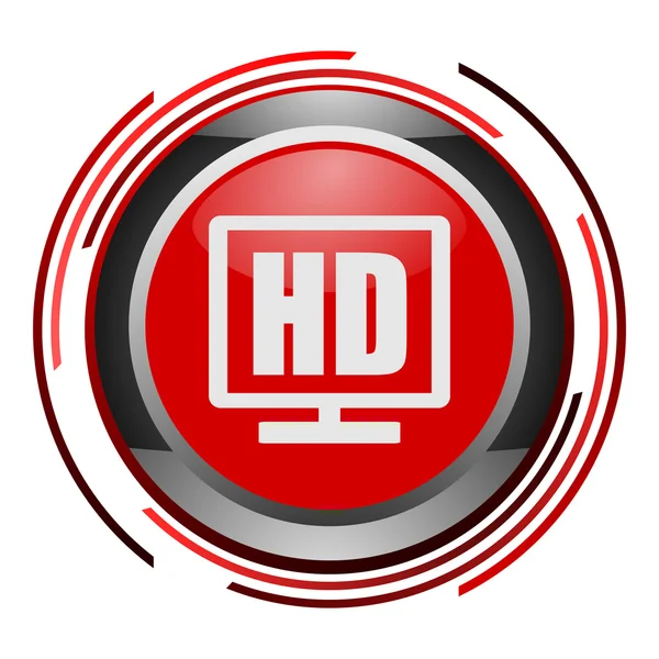 Glanzende pictogram van HD weergeven — Stockfoto