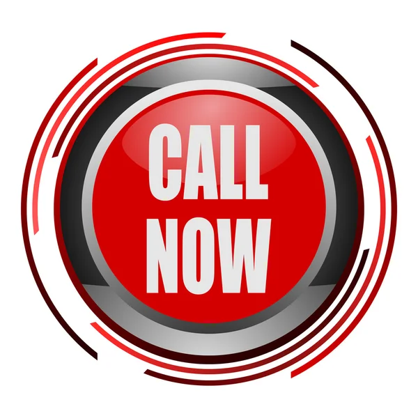 Call now glossy icon — Stock Photo, Image