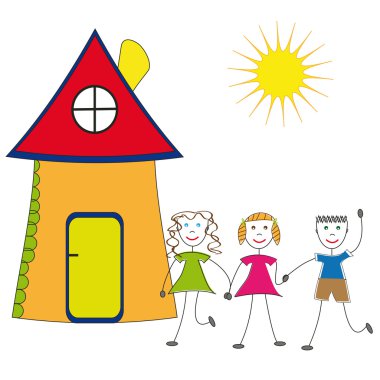 Happy children clipart