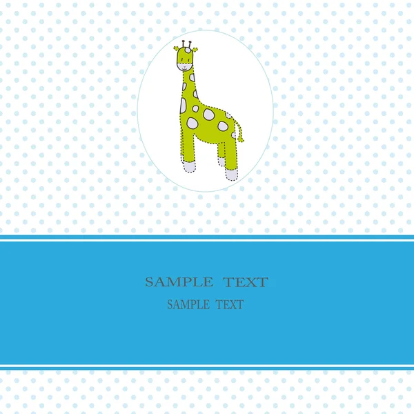Cute Baby Card Giraffe — Stock Vector