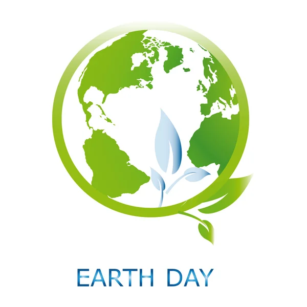 Planet Symbol Earth Day — Stock vektor