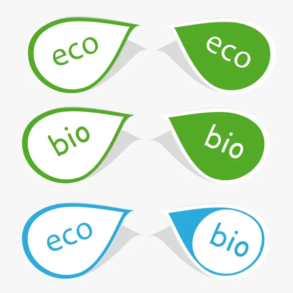 Bio och eco label — Stock vektor