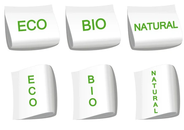Etiquettes écologiques — Image vectorielle