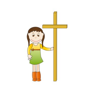 Kids cross clipart