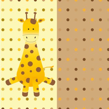 Giraffe background clipart