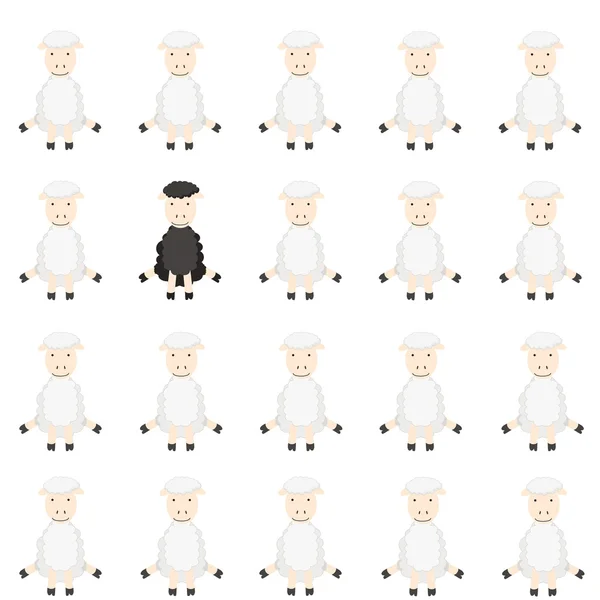 Troupeau de moutons — Image vectorielle