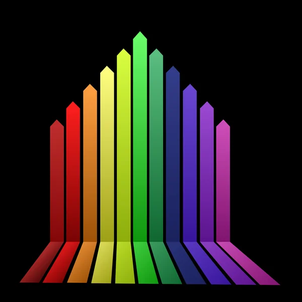 Colored arrows vector — Stock Vector